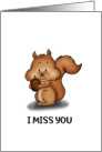 I miss you - Squirrel Card