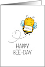 Happy Bee- Day - Happy Birthday Card with a cute bee card