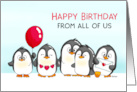 Cute Penguin Birthday Card from All Of Us card