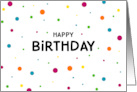 General Happy Birthday with Colorful Confetti card