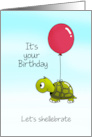 Birthday Red Balloon Shellebrate Birthday Turtle card