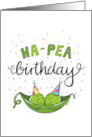 Happy Birthday Card with Peas card