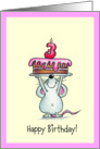 3rd Third Birthday Mouse! card