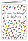 Happy Birthday Ex-Boyfriend! Confetti & Scissors card