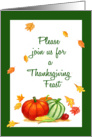 Please join us for Thanksgiving Feast! Pumpkins & Leaves card