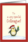 Special Colleague, cute Christmas Card with cute Penguin! card