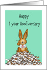 Non smoking, thumbs up, Anniversary Kicking the habit! card