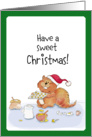 Sweet Christmas, baking squirrel. card