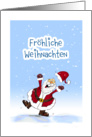 Merry Christmas German, Santa Claus card