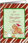 Merry Christmas to Daughter and Family, Cute Baking Squirrel card
