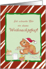 Merry Christmas German - Frhliche Weihnachten, cute baking squirrel card