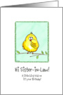 Sister in Law - A little Bird told me - Birthday card