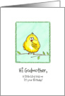 Godmother - A little Bird told me - Birthday card