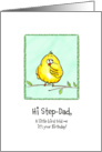 Step-Dad - Birthday- A little Bird told me card