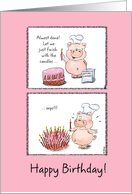 Happy Birthday Cake with a lot of candles card