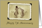 Happy 7th Anniversary - Kissing Mice card