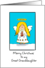 Merry Christmas to my Great Granddaughter Angel Blank card