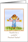 Thankful for a wonderful Preschool Teacher - Thanksgiving card