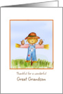 Thankful for a wonderful Great Grandson - Thanksgiving card