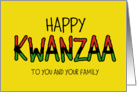 Kwanzaa to you and your Family card