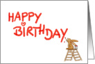 Cute Happy Birthday from Rabbit card