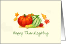 Happy Thanksgiving - Pumpkins, apples, leafs and corn card