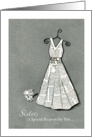 Sister - Be my Bridesmaid - Special Request- Newspaper - Dress card
