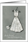 Best Friend - Be my Bridesmaid - Special Request- Newspaper - Dress card