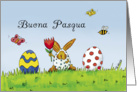 Italien Buona Pasqua Happy Easter-Humorous with Rabbit in Egg Costume card