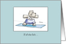 Do Yoga - Humorous Encouragement for Yoga with Hippo card