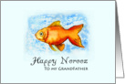 Happy Norooz to my Grandfather - Goldfish in watercolor card