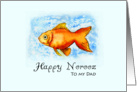 Happy Norooz to my Dad - Goldfish in watercolor card
