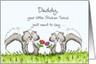 Twins - Father’s Day Awesome Dad of Twins with two Skunks card