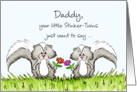 Twins - Birthday Awesome Dad of Twins with two Skunks card