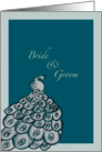 Wedding Invitation-Peacock-Dark Teal card