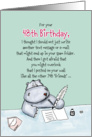 48th Birthday - Humorous, Whimsical Card with Hippo card