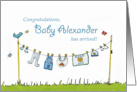 Congratulations Baby Alexander has arrived! card