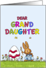 Happy Easter Granddaughter - Cute Bunny with Egg card