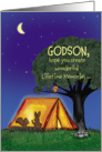 Summer Camp - Godson - Humorous - Flashlights in Tent card