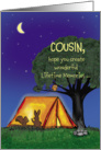 Summer Camp - Cousin - Humorous - Flashlights in Tent card