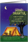 Summer Camp - Granddaughter - Humorous - Flashlights in Tent card