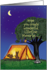 Summer Camp - Miss you - General - Humorous - Flashlights in Tent card