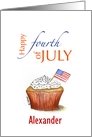 Personalized Name - Happy fourth of July card