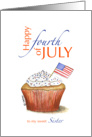 Sister - Happy fourth of July - Independence Day card