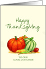 Happy Thanksgiving to our loyal Customer card