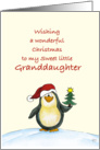 First Christmas for Granddaughter - Cute Christmas Card with Penguin card