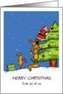 Christmas from all of us - Teamwork Card with Reindeers card