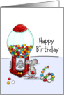 Humorous Happy 6th Birthday - Sixth Birthday - Gumball Vending Maching card