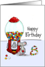 Humorous Happy 8th Birthday - Eighth Birthday - Gumball Maching card