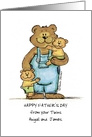 Personalize with your Kids Names - Happy Father’s Day from Twins card